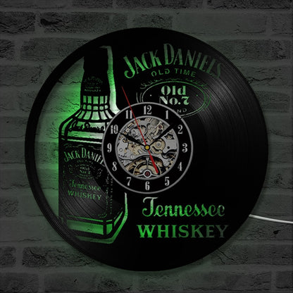Whiskey Vinyl Record Wall Clock 30cm