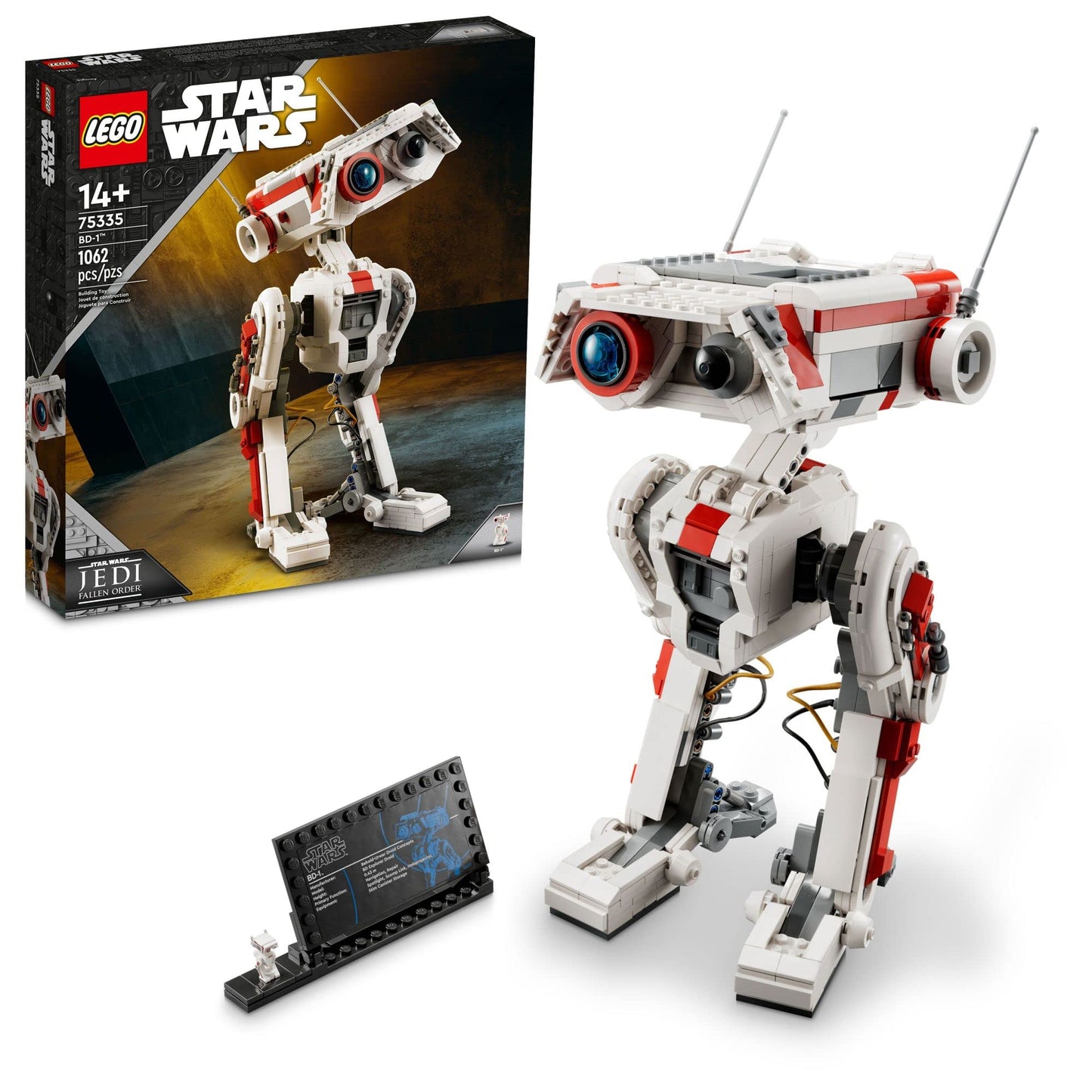 LEGO Star Wars BD-1 75335 Posable Droid Figure Model Building Kit Room Decoration Memorabilia Gift Idea for Teenagers from The Jedi: Survivor Video Game