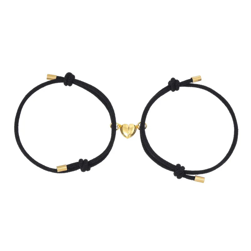 Alloy Love Magnet Suction Couple Bracelet birthday valentine romance gift