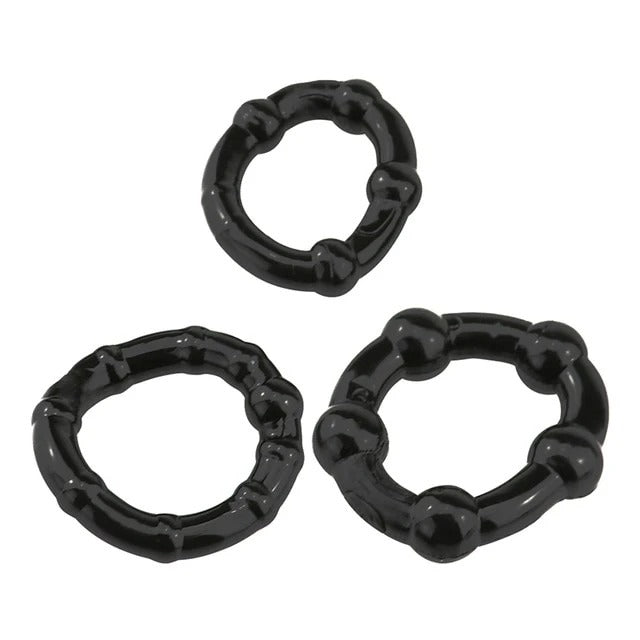 Tri-Color Delay Ring Silicone Cock Ring (Adult Toy) couple date night gift