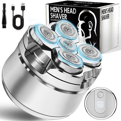 Electric Head Shavers for Bald Men - Waterproof Cordless Bald Razor Wet Dry Shaving Rechargeable Head & Face Shaver Precision Head Trimmer for Home & Daily Shower