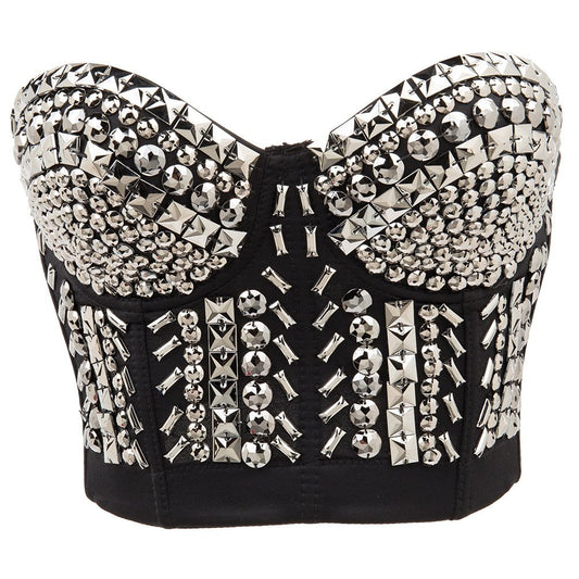 Punk Sequin Bead Sexy Bra woman women date couple party night clubbing nightclub
