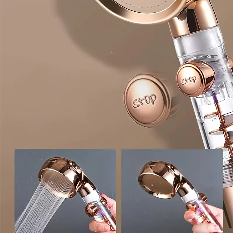 Three Speed Turbo Rod Pressurized Shower Head