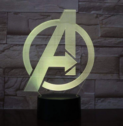 Marvel Avengers 3D Colorful LED Night Light HOME DECOR with remote control