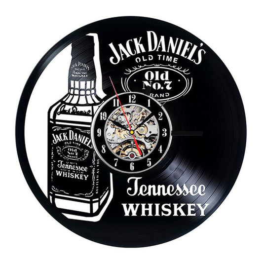 Whiskey Vinyl Record Wall Clock 30cm