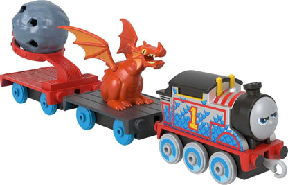Thomas & Friends Diecast Toy Train Crystal Cargo Adventure Thomas Engine with 3 Cargo Cars for Preschool Pretend Play Kids Ages 3+ Years