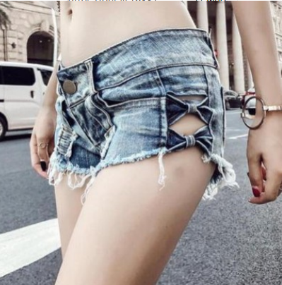 Low Waist Sexy Hollow Denim Shorts woman women date couple party night clubbing
