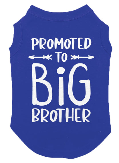 Promoted to Big Brother - Dog Shirt (Royal Blue X-Large)