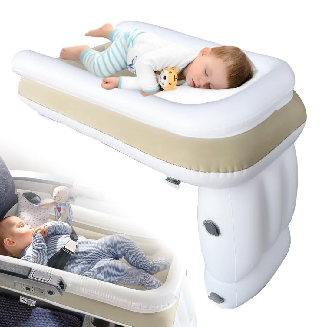 Toddler Airplane Bed Toddler Travel Bed - Airplane Bed Airplane Seat Extender Toddler Bed Belt Toddler Travel Bed for Train Airplane Car-002-beige