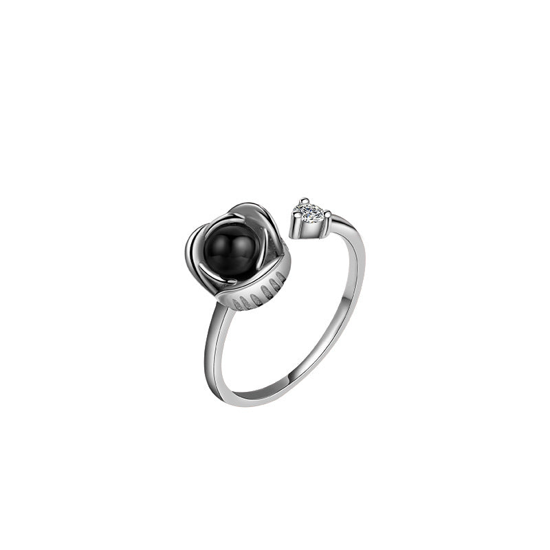 Rose Projection Couple Ring valentine couple birthday gift