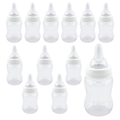 Homeford Mini Nursing Bottle Baby Bottle Baby Shower Favors 4-inch 12-Count White