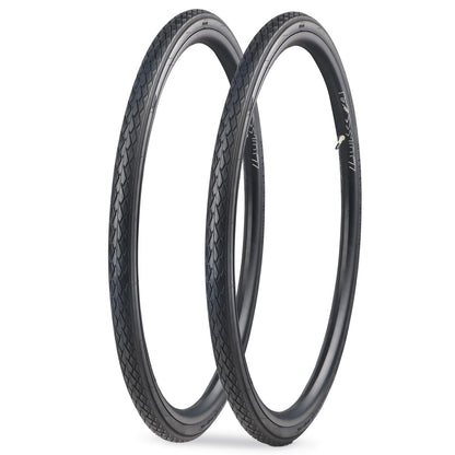 MAKELEN 2 Pack 700x35c Road Bike Tire Gravel Bike Tire City Bike Tire Black Compatible Replacement Bicycle Tire
