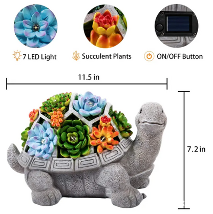 Solar power turtle Garden Statue Ornament