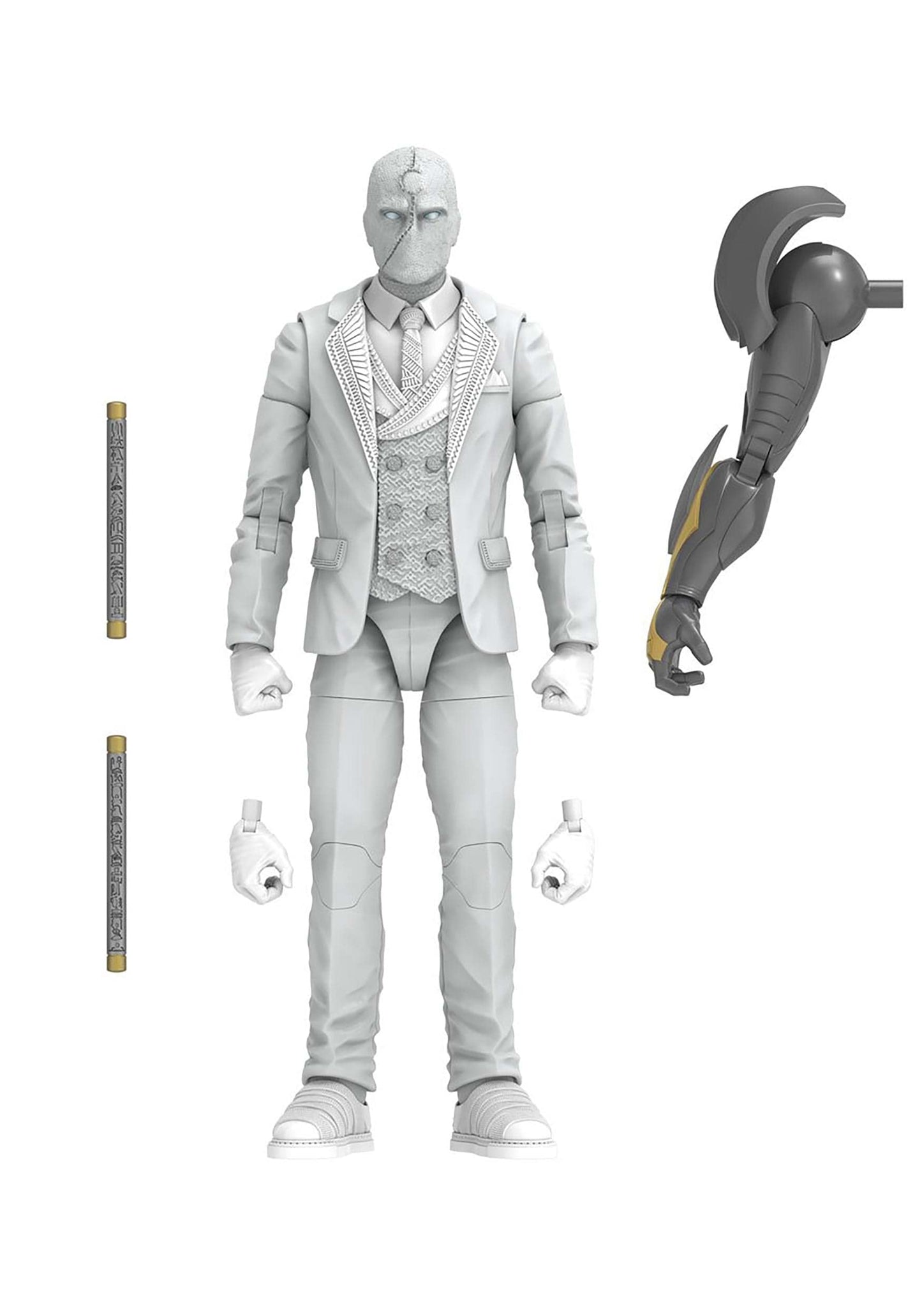 Marvel Legends Series Disney Plus Mr. Knight MCU Series Action Figure 6-inch Collectible Toy Includes 4 Accessories and 1 Build-A-Figure PartWhite