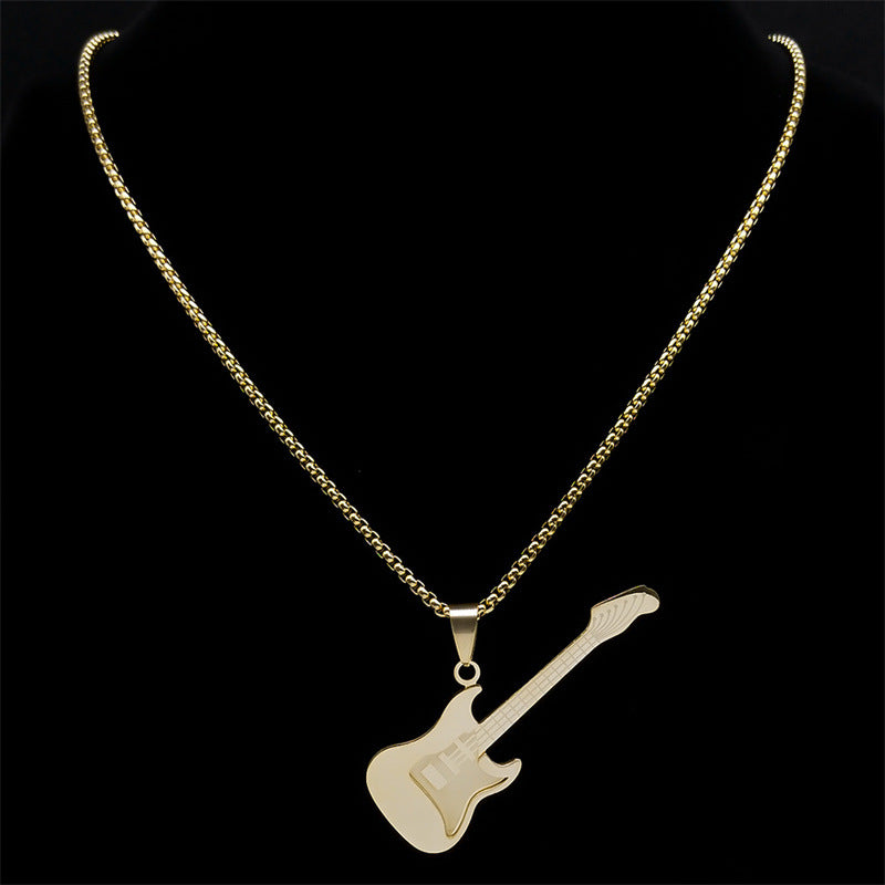 Creative Guitar Pendant Music Necklace 2023 Fashion