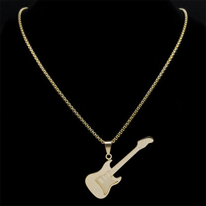 Creative Guitar Pendant Music Necklace 2023 Fashion