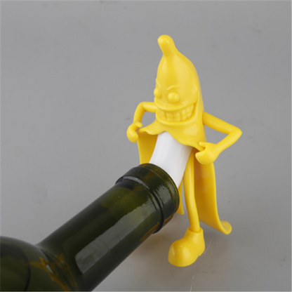 Banana Man Red Wine Bottle Vacuum Sealer Stopper