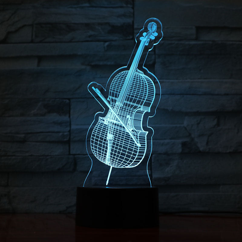 3D Guitar + other Musical instruments Model Night Light with USB and Battery
