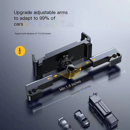 Universal Car Headrest Tablet Holder with Rotatable Design