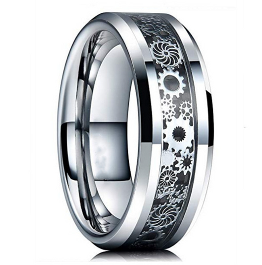 Handmade 3D Geometric Gear Spinner Ring craft luxury