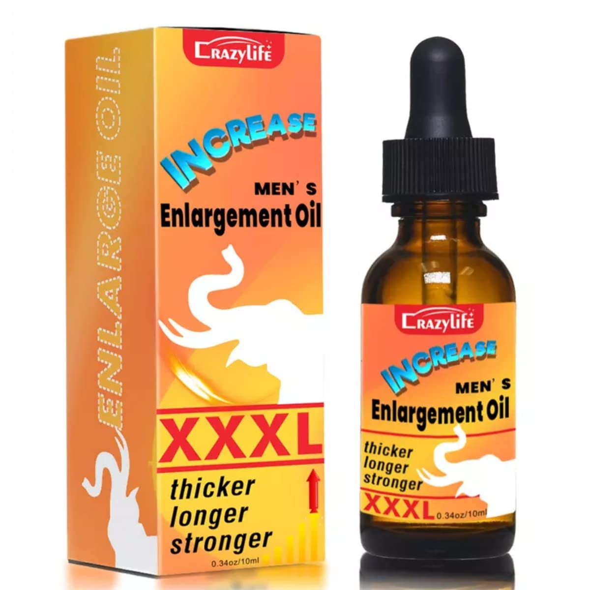Crazylife Massage Oil for Men Enlarger Oil for Men Boost Strength Energy Herbal Essential Oil for Men Use