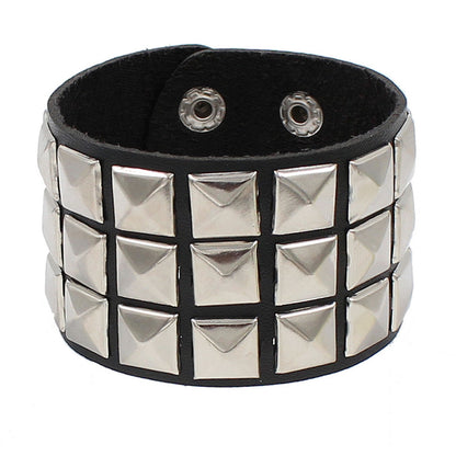 Ins Couple Leather Rivet Bracelet birthday valentine romance gift