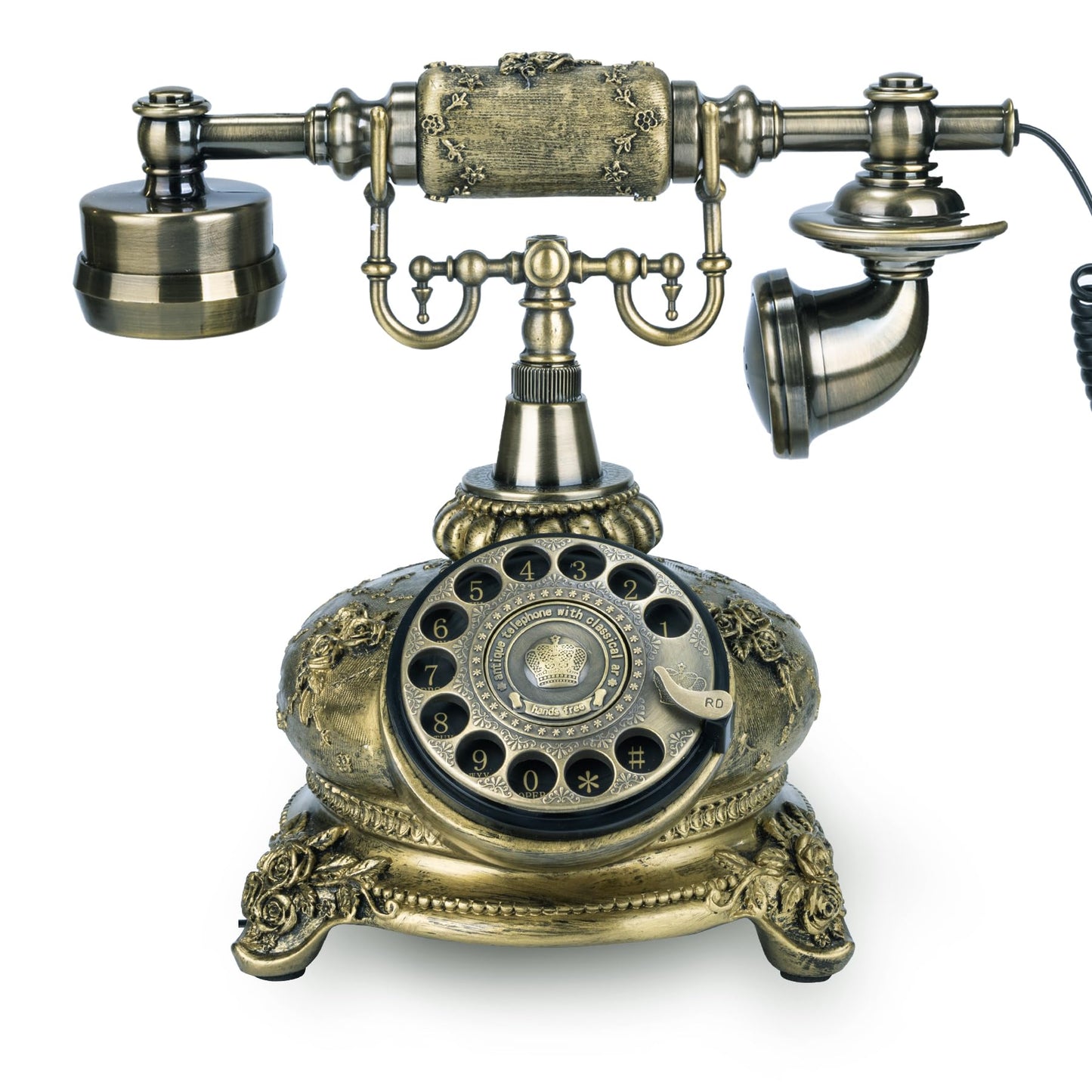 FiayaCom Audio Guest Book Wedding Phone Vintage European Nostalgia Audio guestbook Phone Wedding Guest Book Alternative Audio Phone guestbook Preserving Precious Blessings (Antique F03-Bronze)