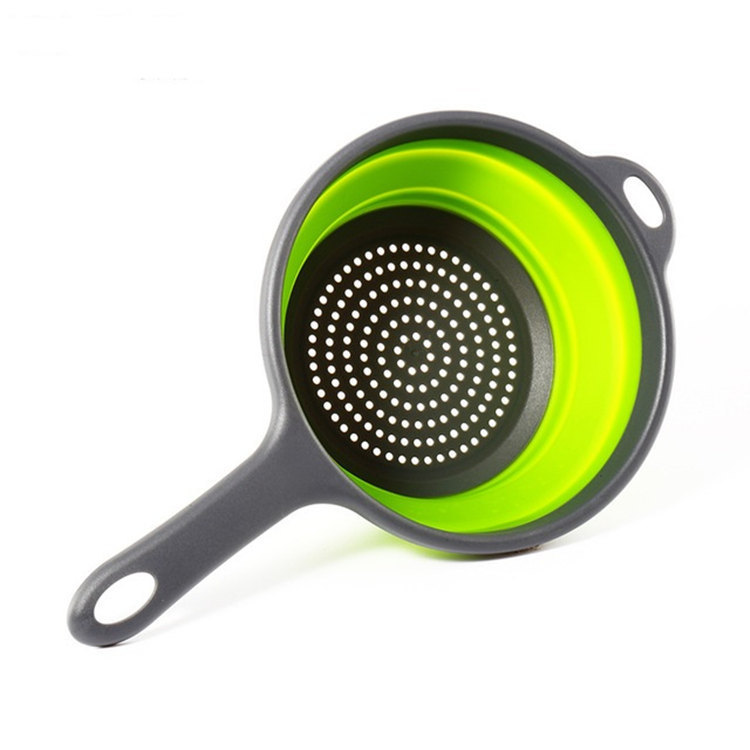 Foldable Silicone Colander with Handles - Kitchen Gadget