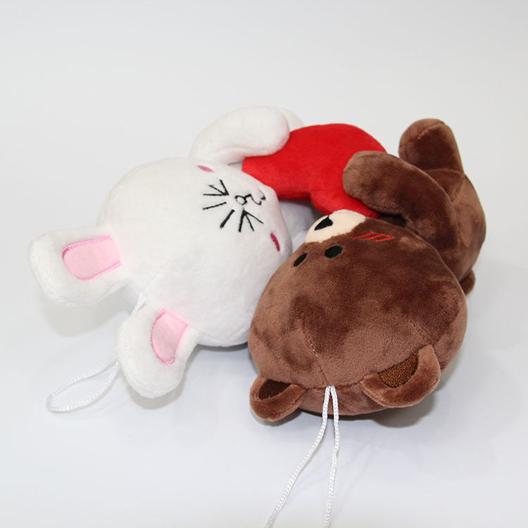 Brown Bear and Cony Rabbit Plush Couple Toy Decor