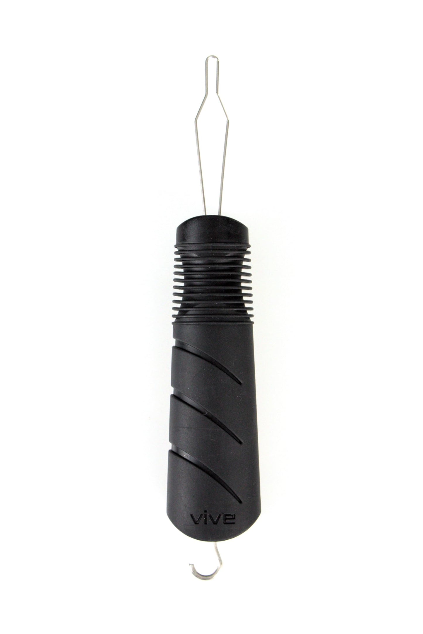 Vive Button Hook with Zipper Pull - Dressing Helper Assist Tool for Arthritis - One Hand Shirt & Coat Buttoning Aid Disability Handicapped Seniors Elderly - Limited Dexterity Wide Grip Handle