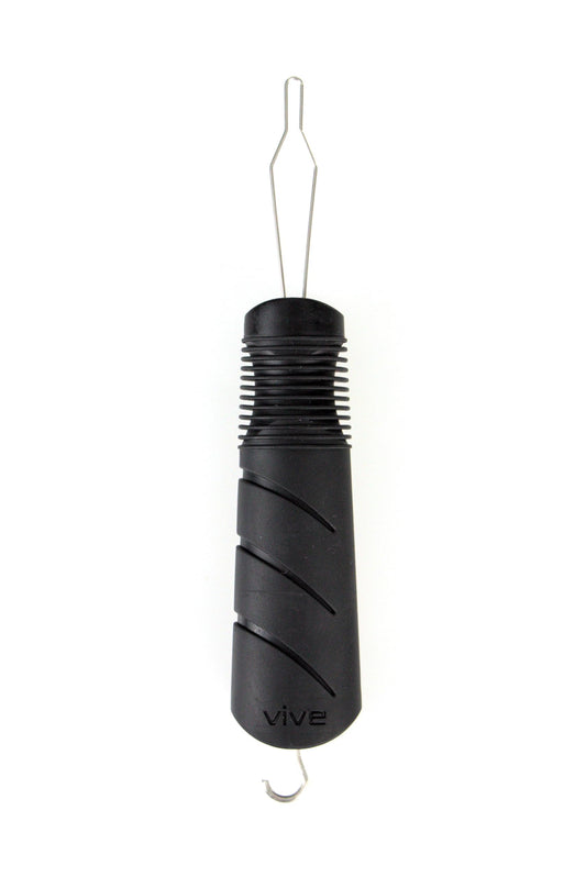 Vive Button Hook with Zipper Pull - Dressing Helper Assist Tool for Arthritis - One Hand Shirt & Coat Buttoning Aid Disability Handicapped Seniors Elderly - Limited Dexterity Wide Grip Handle