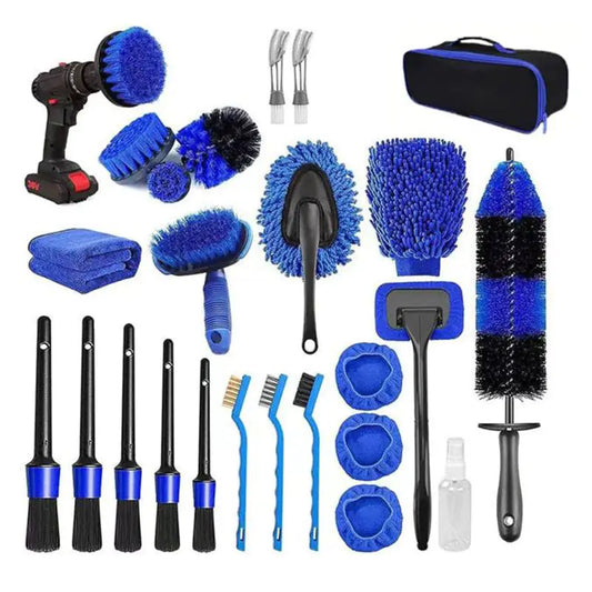 26Pcs Car Detailing Brush Set Drill car wash