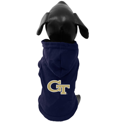 NCAA Georgia Tech Yellow Jackets Collegiate Cotton Lycra Hooded Dog Shirt (Team Color Medium)