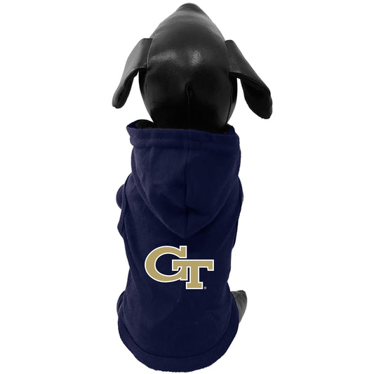 NCAA Georgia Tech Yellow Jackets Collegiate Cotton Lycra Hooded Dog Shirt (Team Color Medium)