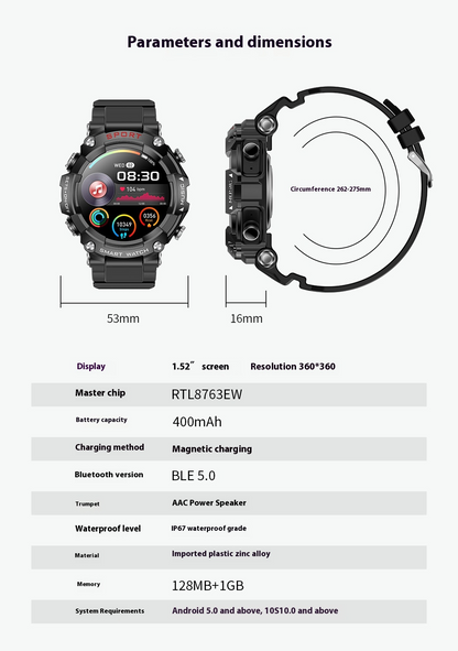 Smart Watch built-in MP3 player built in wireless Bluetooth headphones