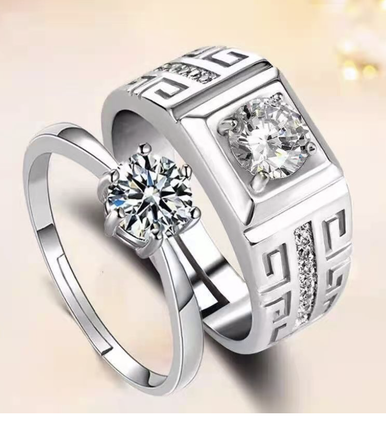 European American Men's Couple Ring valentine birthday gift