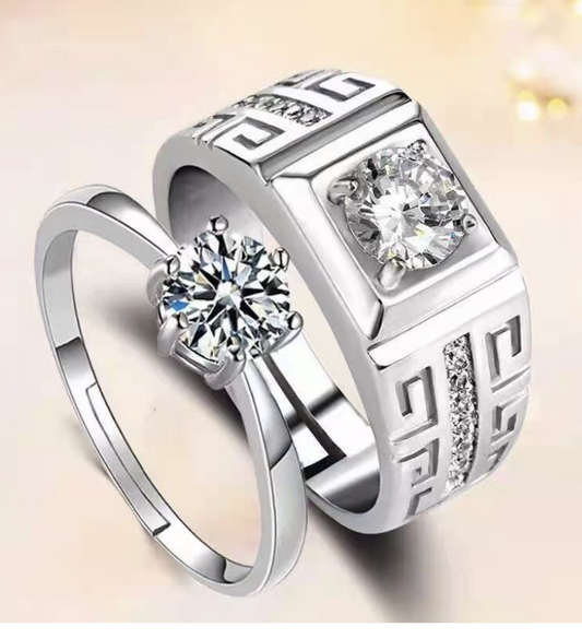 European American Men's Couple Ring valentine birthday gift