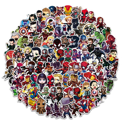 100Pcs Teens Superhero Avengers Waterproof Stickers Vinyl Sticker Decal Decor Waterproof