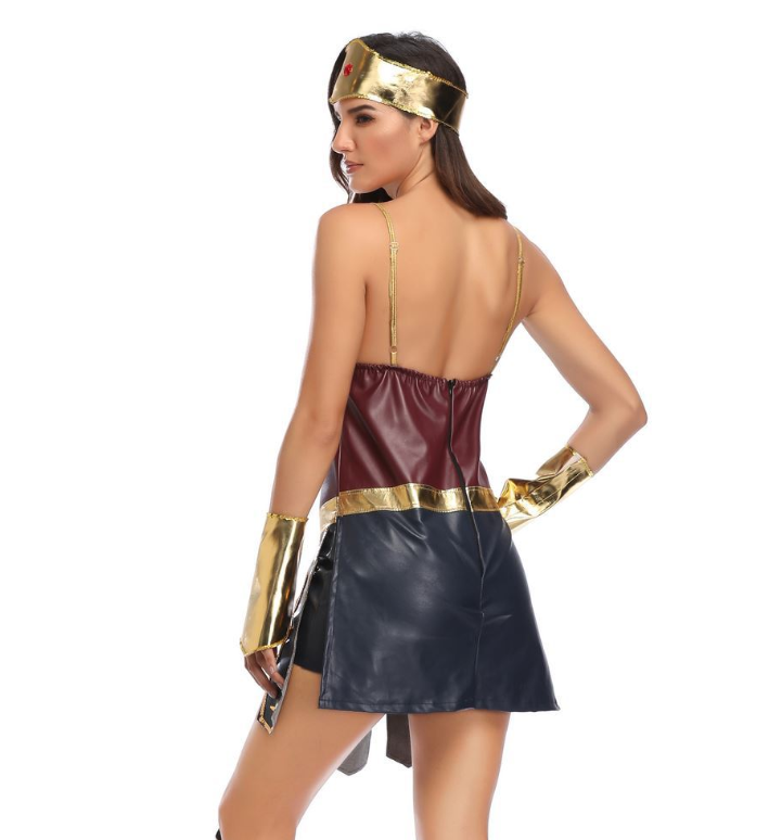 Sexy Superhero Halloween Costume Wonder Woman Dress woman women date couple party night clubbing