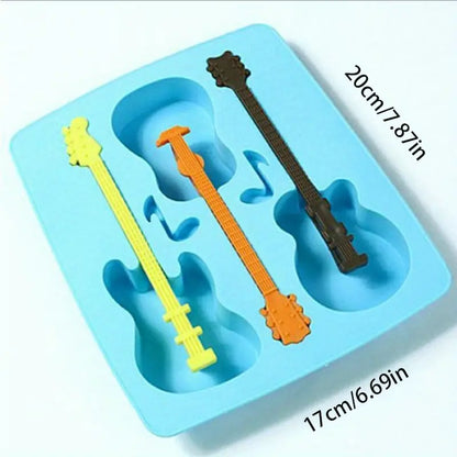 Spanish Guitar Shape Ice Tray - Creative 3 Grid Mold