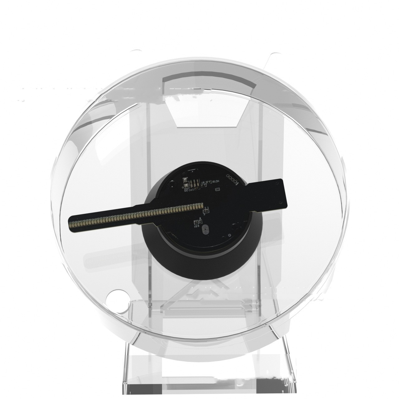 Holographic 3d Advertising Fan Display 8.8cm support audio playback