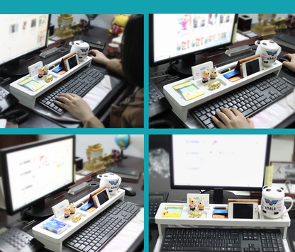 Creative Desktop Organizer Multi-Functional Keyboard Rack