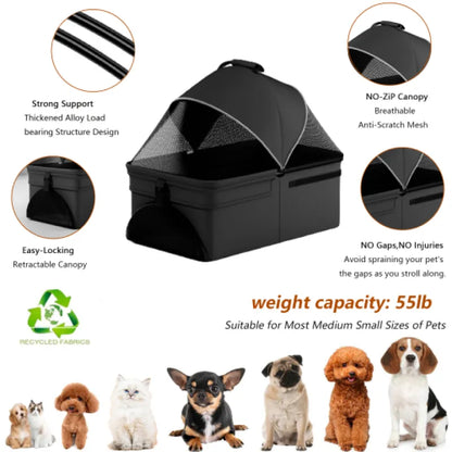 Pet Folding Stroller trolley cat dog travel outdoor
