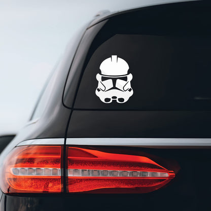 Star wars Clone Trooper Sticker Decal Notebook Car Laptop 4x5" (White)