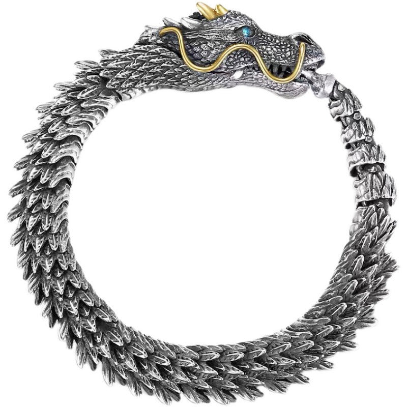 Vintage Handmade Dragon Bracelet for Men