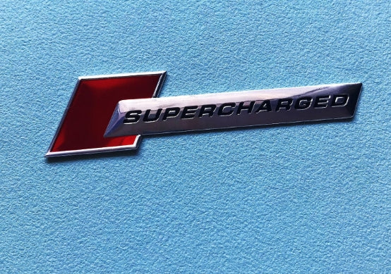 Supercharged Turbo Metal Decal for Audi Vehicles 0.5*2.6cm