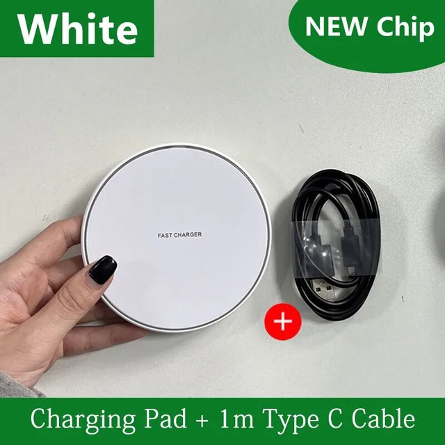 30W Wireless Charger Pad Stand for iPhone & Samsung fast charging type c