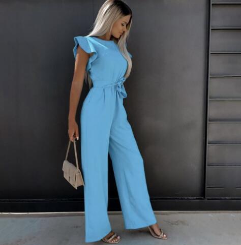 Claudia Ruffle Strap Jumpsuit Women Woman(One Piece)