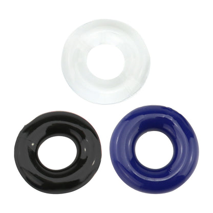 Tri-Color Delay Ring Silicone Cock Ring (Adult Toy) couple date night gift