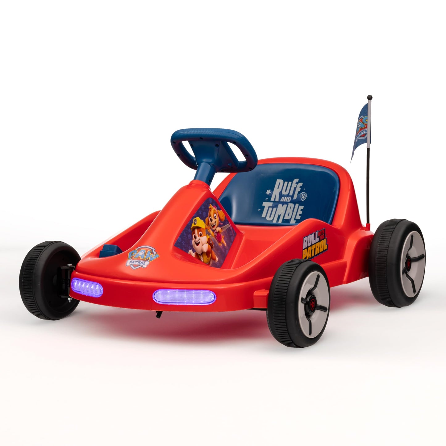 Paw Patrol 12V Electric Go Kart for Kids Electric Ride-On Toy with Lights Seat Belt Ages 3-6 Durable PVC and Iron Construction Rechargeable Battery Outdoor and Indoor Fun